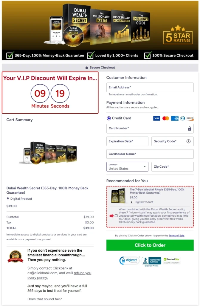 Dubai Wealth Secret Price